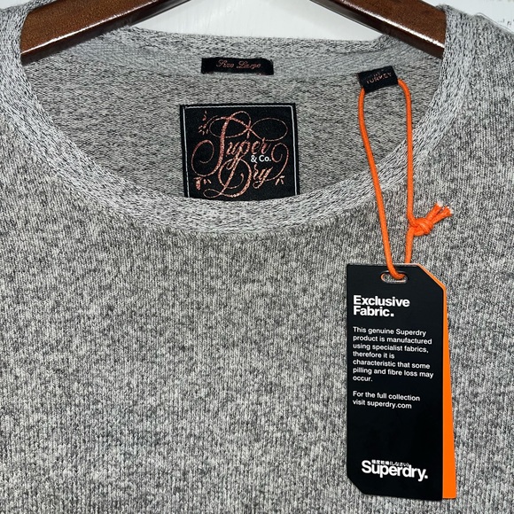SuperDry Super Soft Crew Jumper in Fargo Grey Marble NWT — Large - Picture 1 of 8